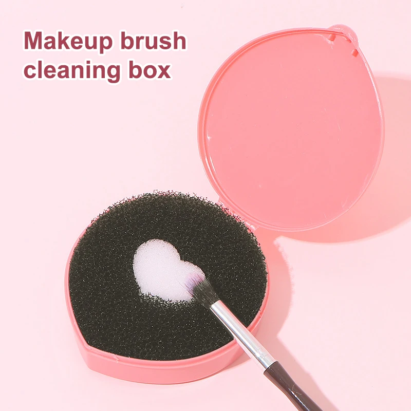 Caja limpiadora en seco para brochas de maquillaje, cepillos para sombra de ojos, esponja removedora de polvo, cepillo de maquillaje, Kit de limpieza, herramientas de belleza