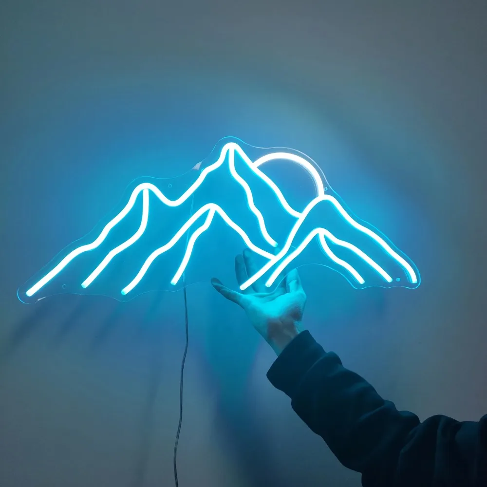 

Sunset Mountain Neon Sign Personalized Light LED Wall Decor for Bedroom Hotel Perfect Gift for Decoration Kids Friends Gifts