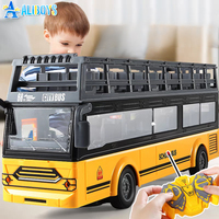 1/30 RC Bus Double Decker School Bus Remote Control Ambulance Car Sightseeing Tour Bus Electric Vehicle Model Kid Toy Party Gift