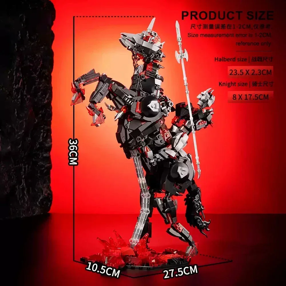 1178PCS Ideas Medieval Knight Building Blocks Creative Vintage Warfare Horse Model Detailed Bricks Toy Xmas Gift Collection Set