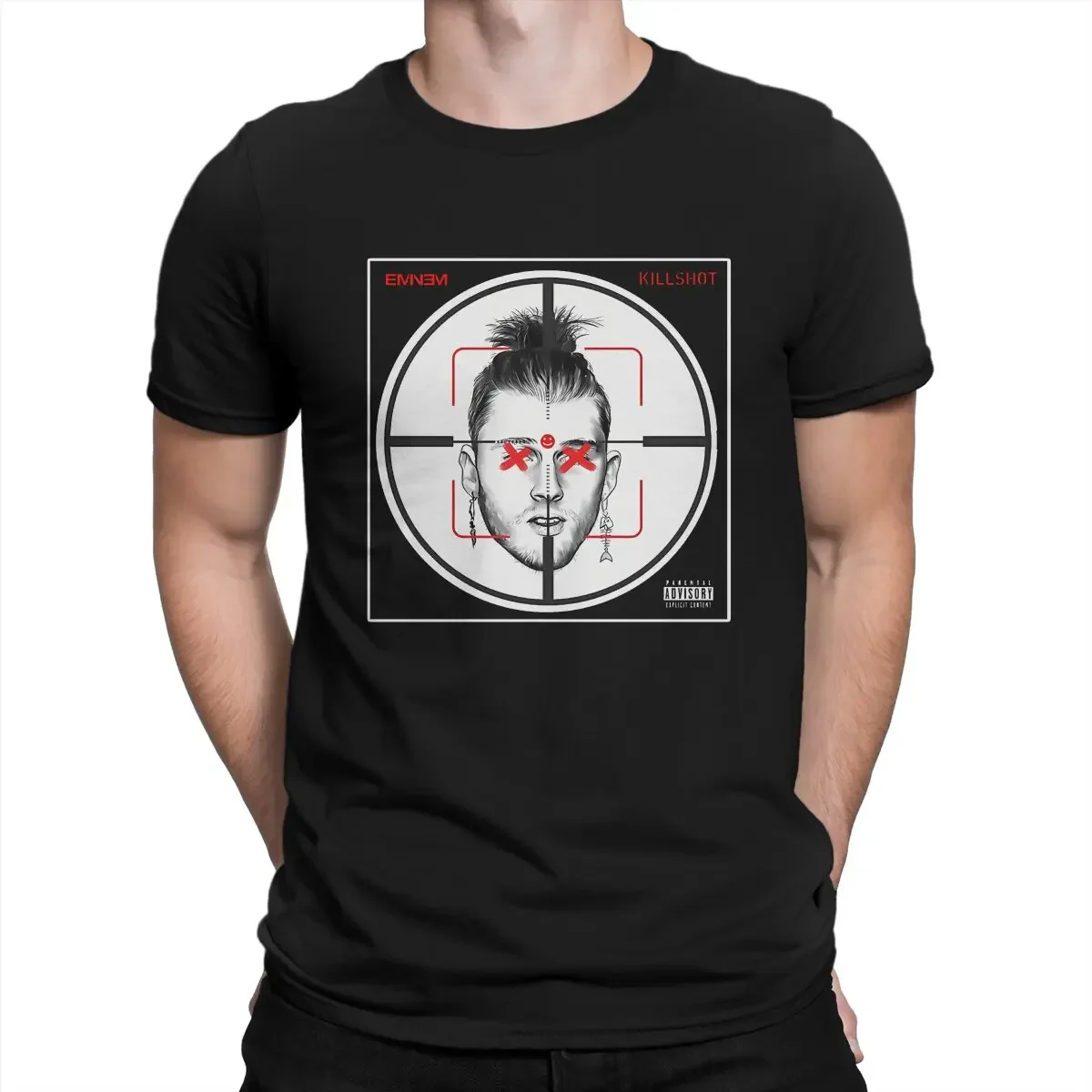 Killshot Music Rapper Hip Hop Men T Shirt Eminem E Casual Tee Shirt Short Sleeve Crewneck T-Shirt Cotton Graphic Printed Clothes