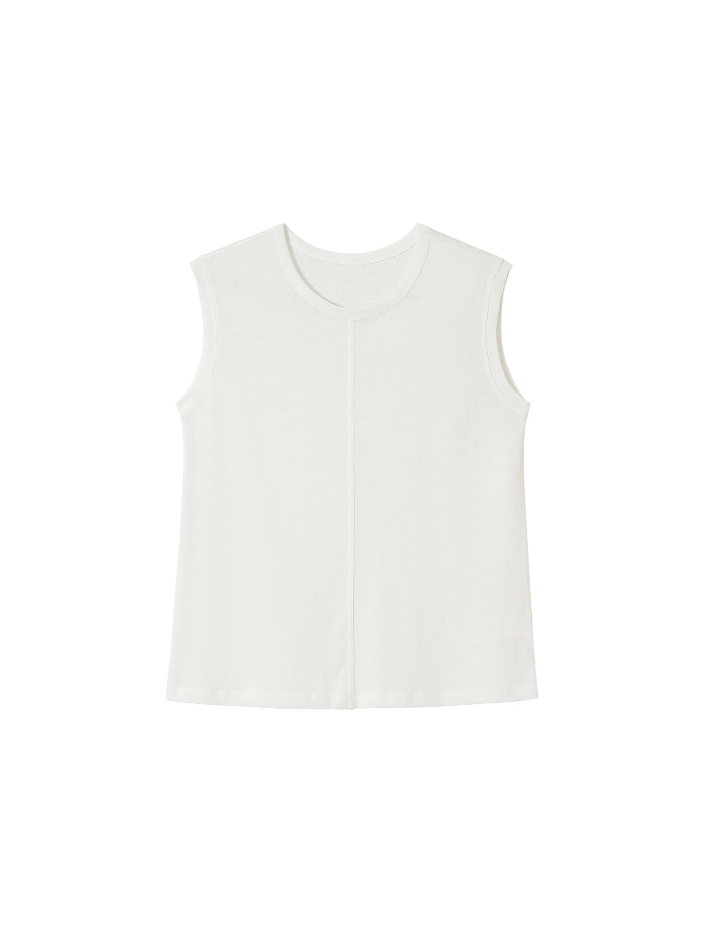 

Летний новый повседневный однотонный хлопковый жилет-топ для женщин, свободный крой, круглый вырез, удобный для повседневной носки