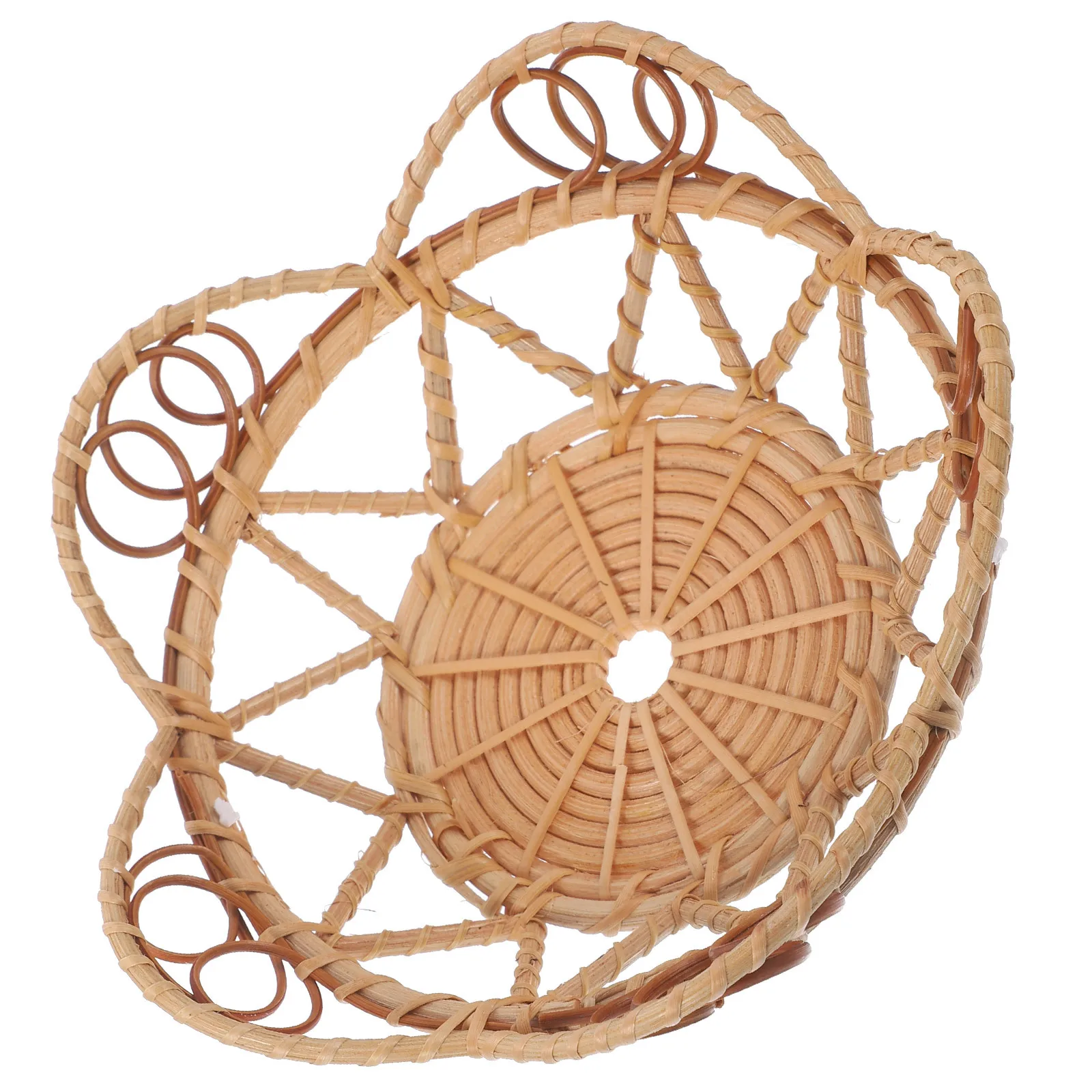 سلة فاكهة الروطان الطبيعي المنسوجة يدويا تخزين تخزين وعاء تقديم المنسوجة حاوية الوجبات الخفيفة للمنزل المطبخ مقهى صينية مزخرفة