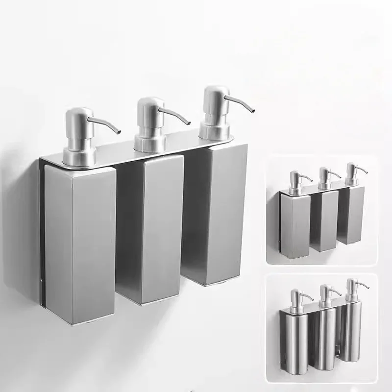 Black Soap Dispenser Wall mounted SUS304 bathroom Hand Liquid Soap Dispenser/kitchen soap dispenser Bathroom Shampoo bottles