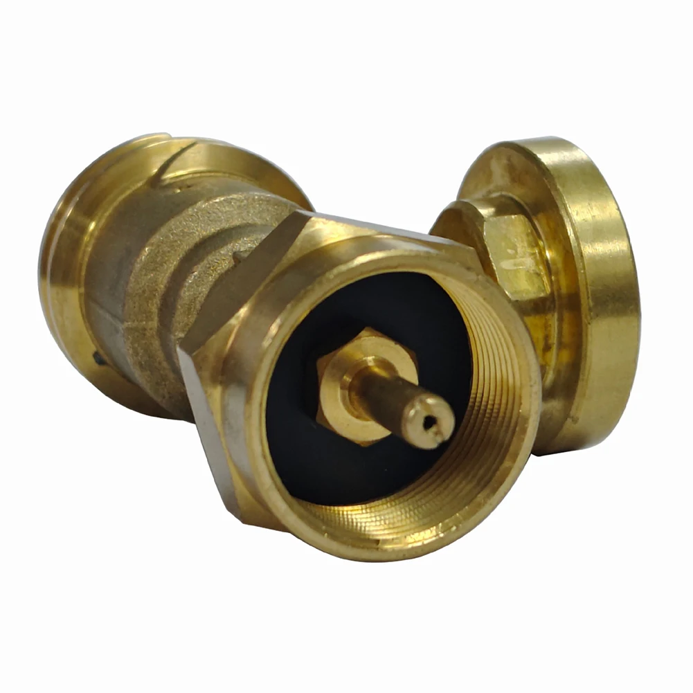 Camping Use European Connection Brass Gas Adapter For European Cylinders Integrated Monitoring Long-Lasting Use