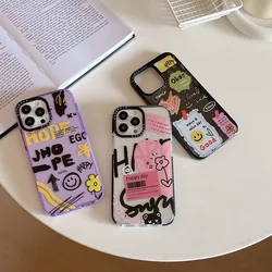 Ins Happy Day Label Clear Case For Iphone 11 14 15 Pro Max Silicone Soft 12 13 Mini 7 Plus SE2020 X XR XS Max Shockproof Cover