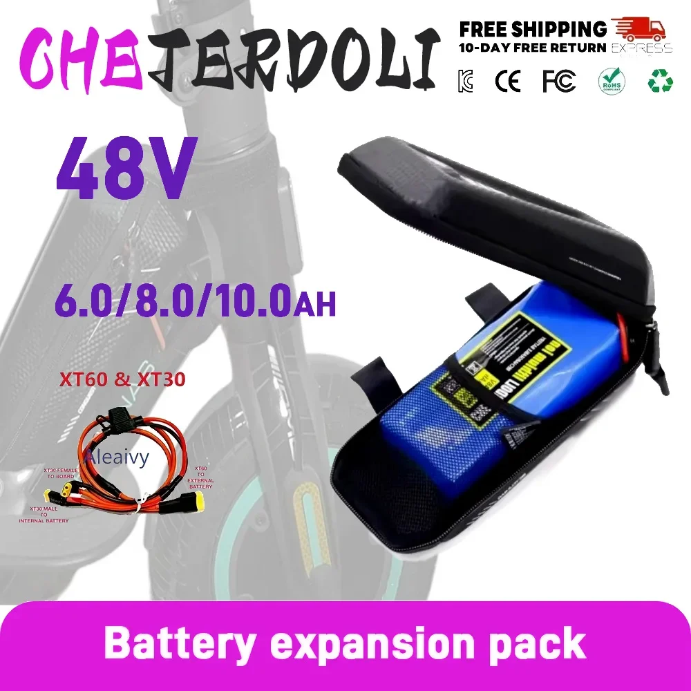 

36/48V Battery 4.4Ah 6.8Ah 48V 6Ah 10Ah for Paralleling Extra Expansion XiaoMi M365 1s Pro Mi3 Ninebot Max G30 With Battery Bag