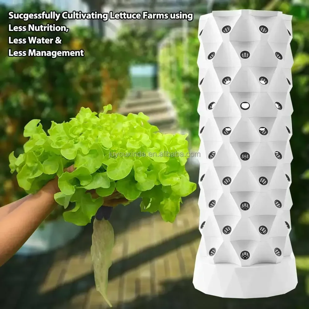 Manufacture Greenhouse Growing System Vertical Garden Indoor ABS Vertical Hydroponic Pineapple Aeropinic Tower for Plants