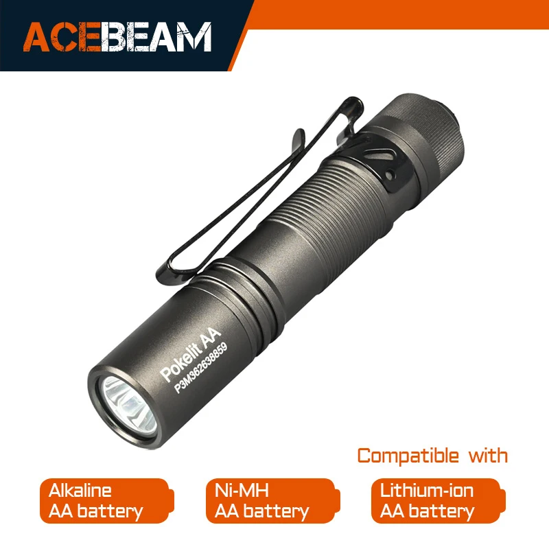 

ACEBEAM Pokelit AA EDC flashlight 1000 lumens USB-C rechargeable 14500 batte IP68 small pocket LED flashlight for everyday carry