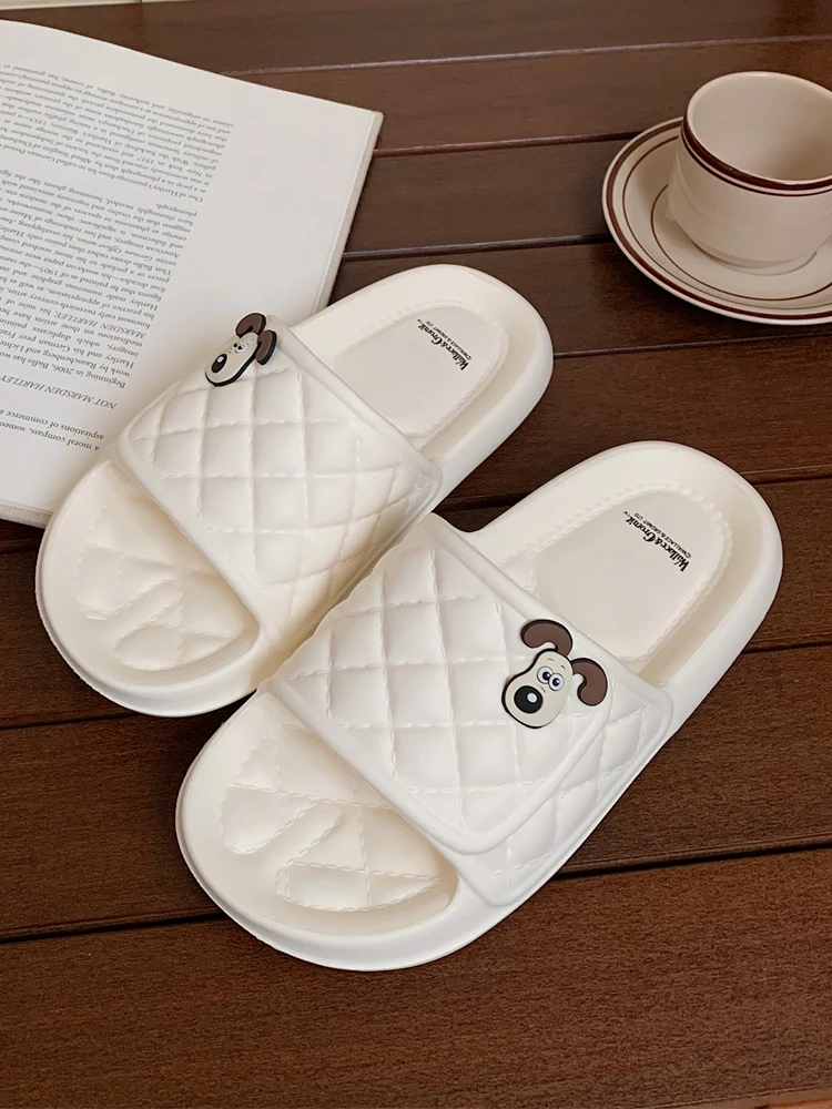 

Cute Dog Slippers For Couple Sandals Indoor Puppy Anti Slip EVA Slippers Soft Sole Bathroom Slippers For Men Women Slippers