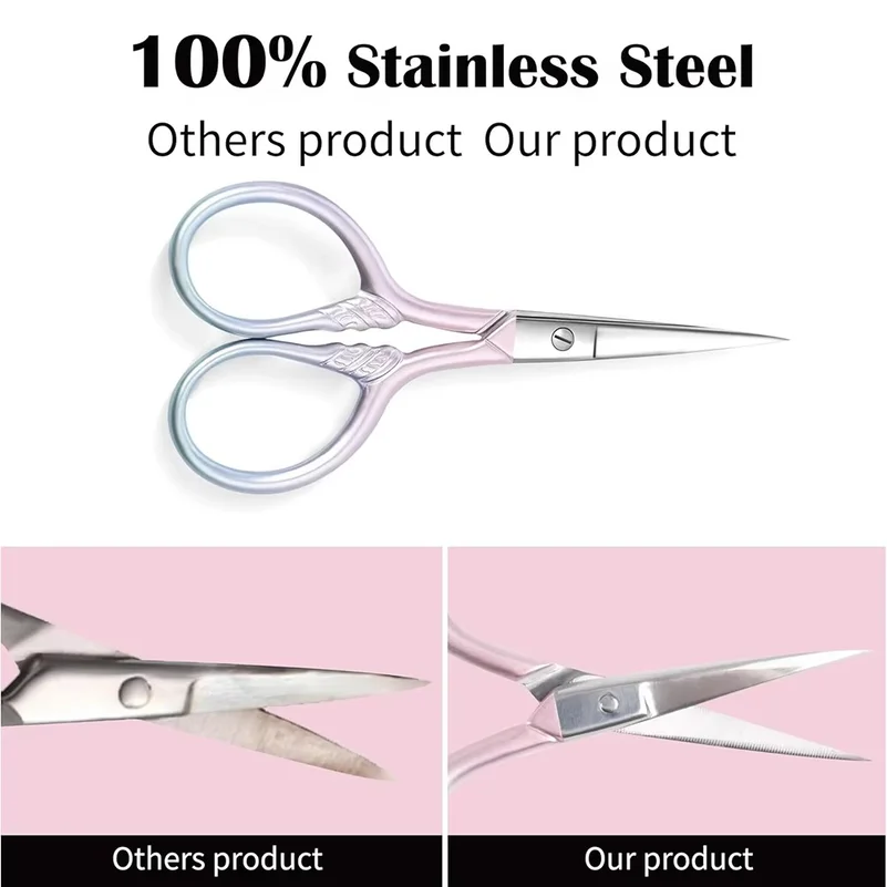 Multifunctional Stainless Steel Sharp Scissors Embroidery Needlework Scissors Shears Small Eyebrow Scissors for Household Beauty