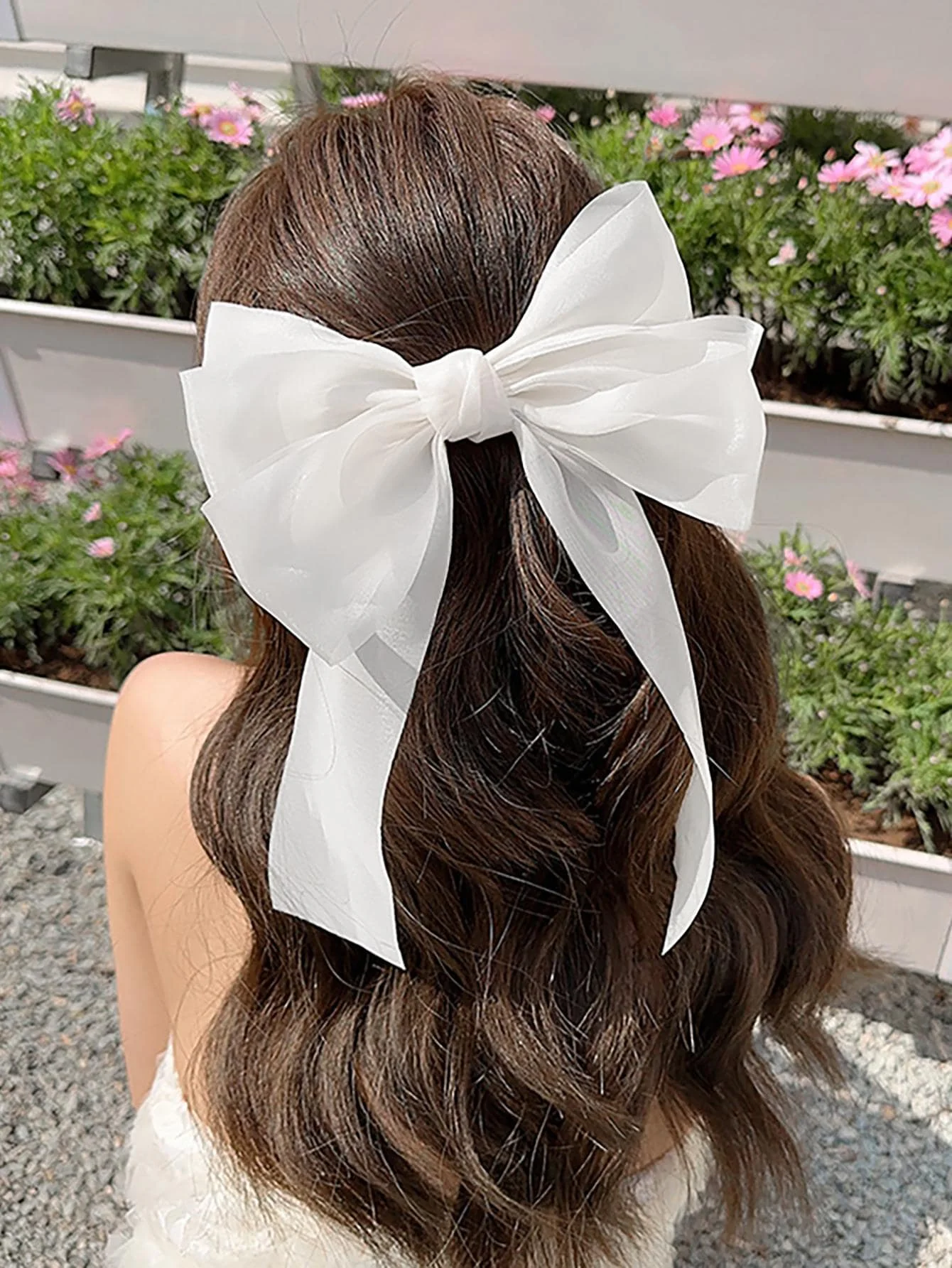 Ladies' solid color simple and versatile elegant multi-layer bow hair clip hair accessory