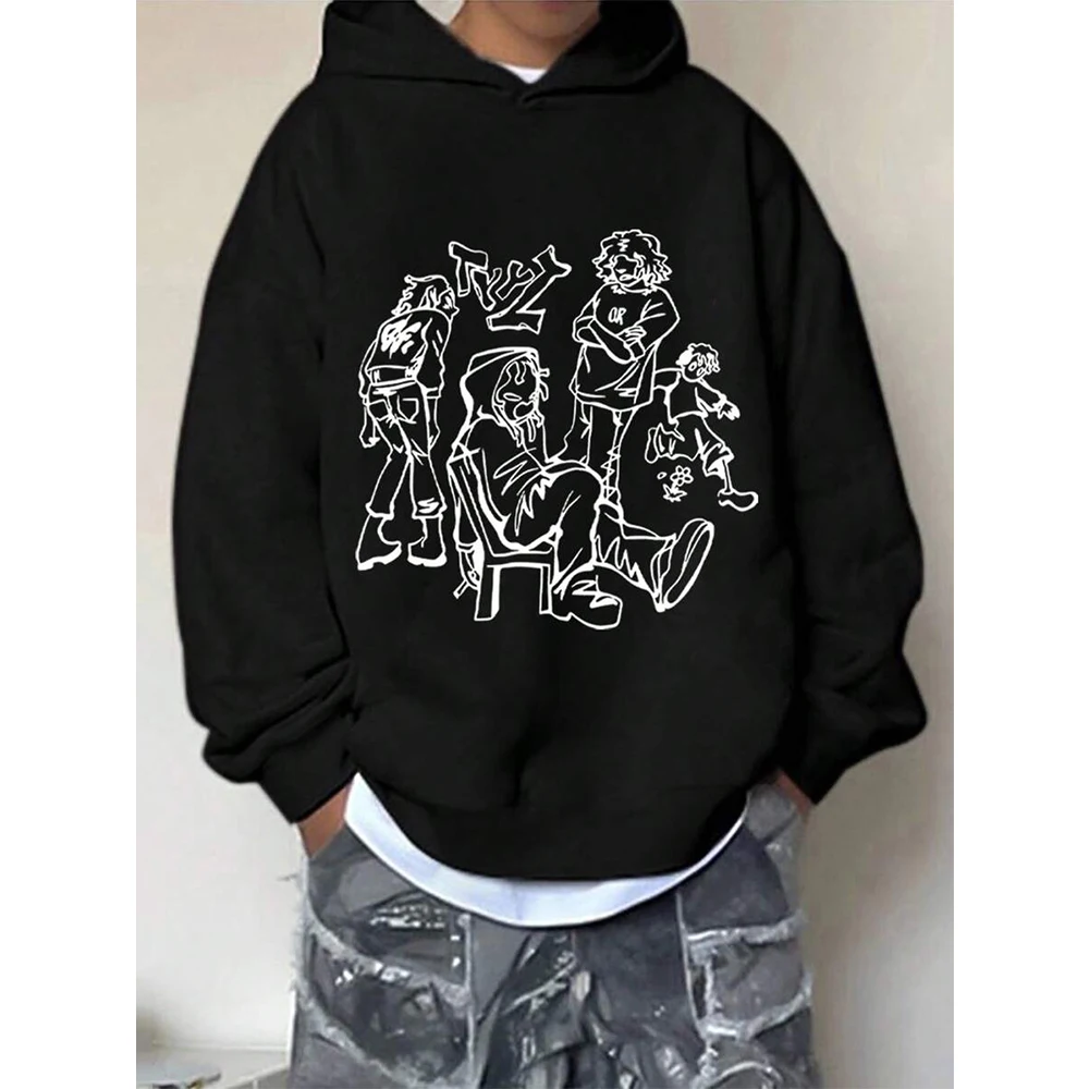 

New Men's and Women's Cartoon Pattern Hoodies Harajuku Hip Hop Fashion Trend Hot Sale Plus Size Sweatshirts