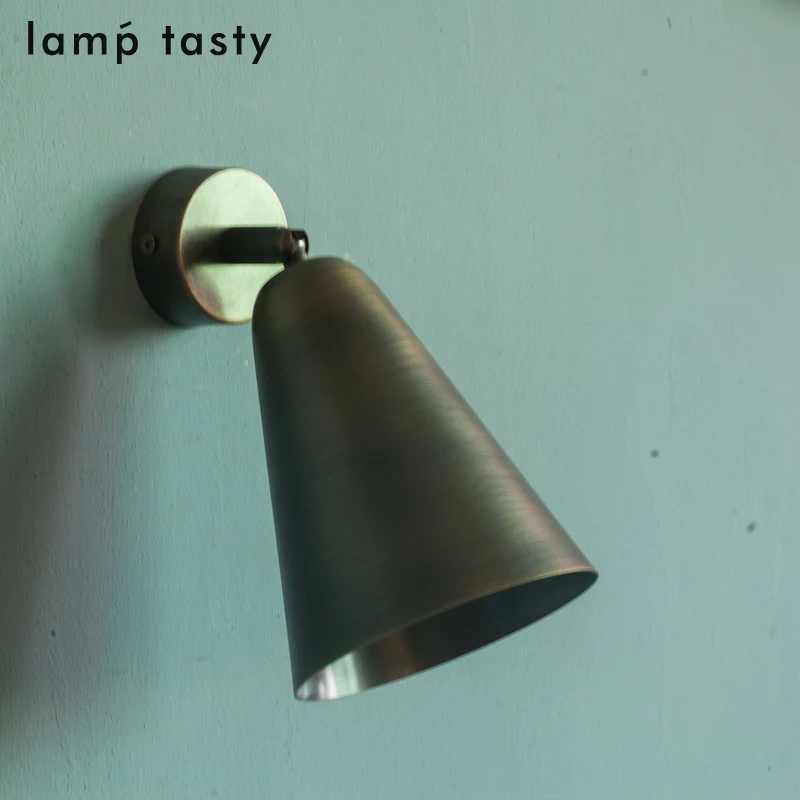 

Retro brass painted wall lamp modern minimalist bathroom hallway foyer bathroom vanity lamp signature light