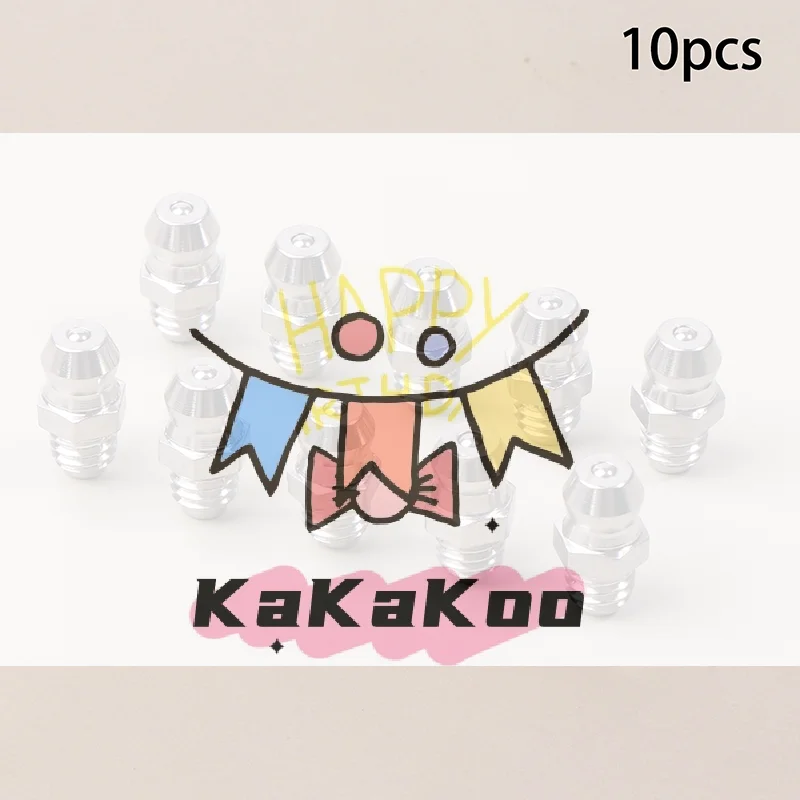 10 Uds 201 rosca M6 de acero inoxidable ajuste de grasa hidráulica recta conexión de boquilla de grasa pezones de grasa para rodamiento