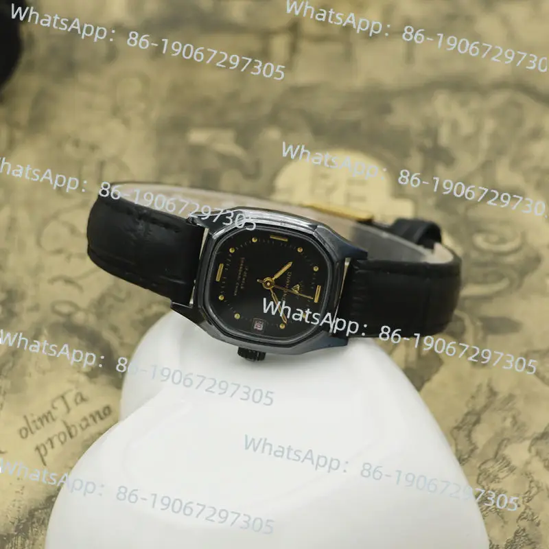 

Old Diamond Watch Black Retro Belt Clockwork Manual Mechanical Inventory Brand