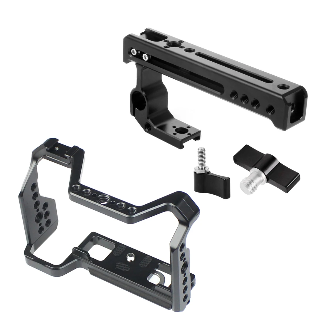 BGNing Metall Käfig für Fujifilm X-S10 mit Kalten Schuh Montieren Top Griff Grip Schutzhülle Abdeckung Rig SLR DSLR Kameras zubehör – Detail 1