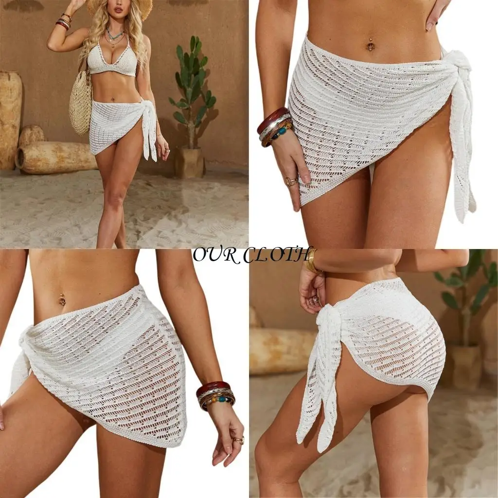 

Стильная вязаная пляжная пляжная обвока