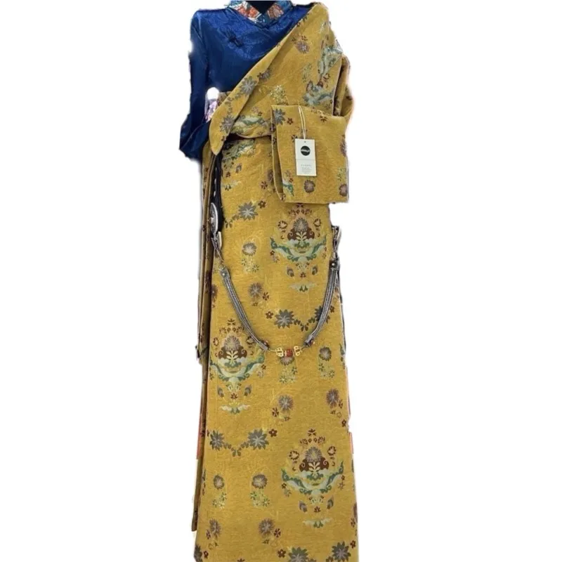 

Autumn Winter Traditional Tibetan Robe Single-piece High end Women's Tibetan Ethnic Style Clothing