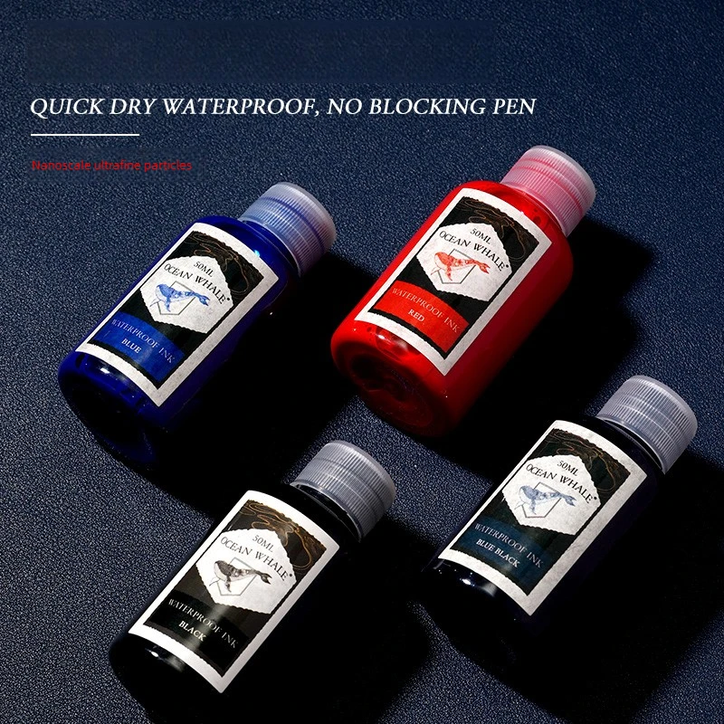 

Чернила для перьевых ручек Banmi Whale Series, нано-класс, водостойкие, 50 мл, для плавного письма, для канцелярских товаров JINHAO, школьных и офисных принадлежностей