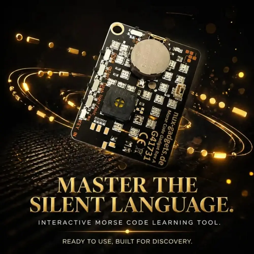 LED Morse Code Trainer Card Pocket-Sized Lightweight Morse Code