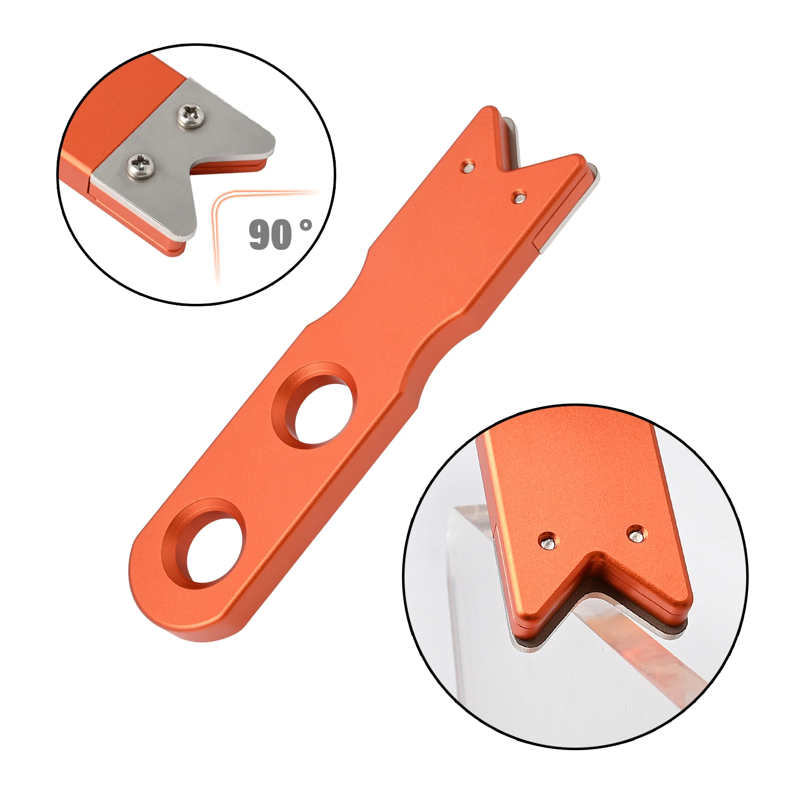 

FOSHIO Acrylic Hard Plastic Deburring Cutter 90° Sharp Blade Edge Trimming Tool Alloy Sharpener for Wood Plastic Board Burrs
