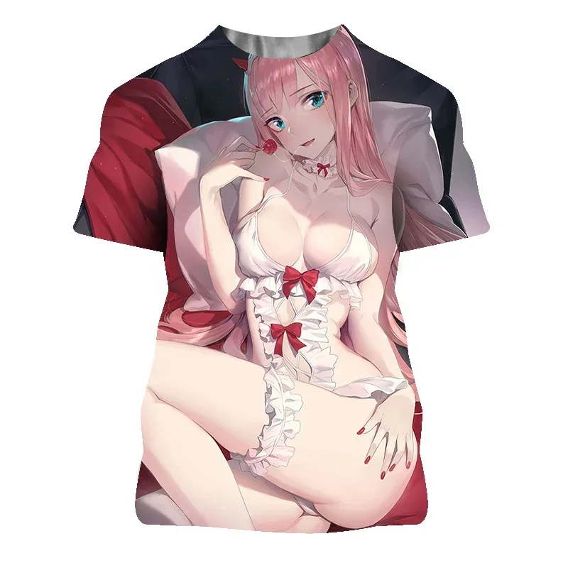 Summer Men's Casual Beach T-shirt 3D Printed Sexy Anime T-shirt Hentai Nude Girls T-shirt Harajuku Fashion Men Short Sleeves