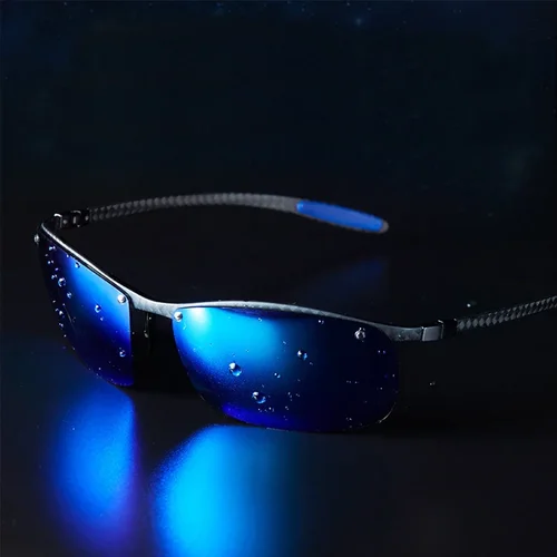 Imagen 2 del producto Gafas De Sol De fibra De carbono con protección UV400, lentes De Sol polarizadas para deportes, ciclismo, conducción, pesca, antideslumbrantes