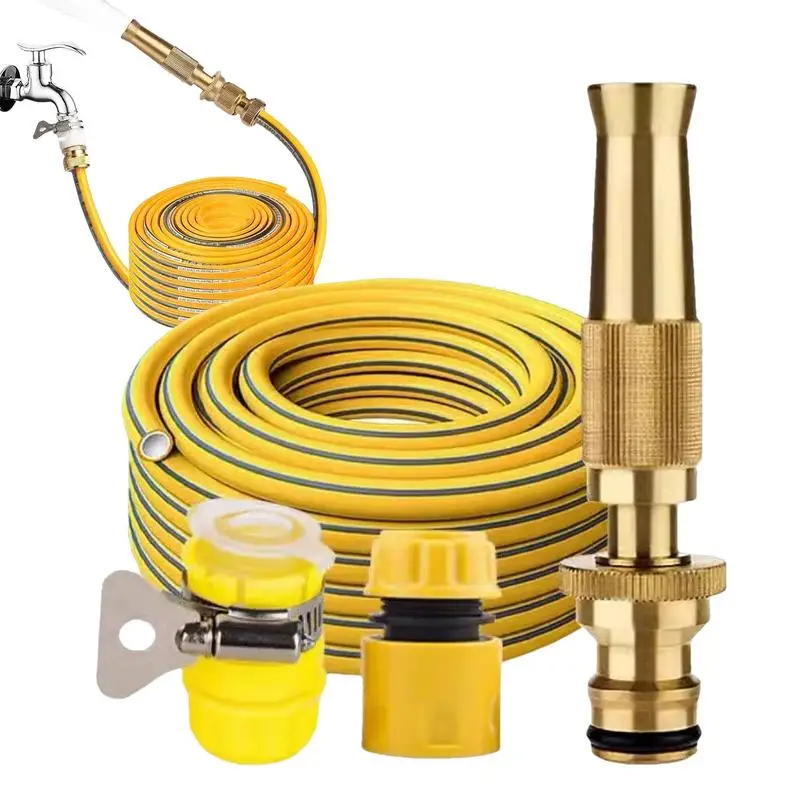 Water Hose High-Pressure Car Hose Nozzle Adjustable Lightweight Kink-Free And Flexible Water Hose For Outdoor Watering Car Wash