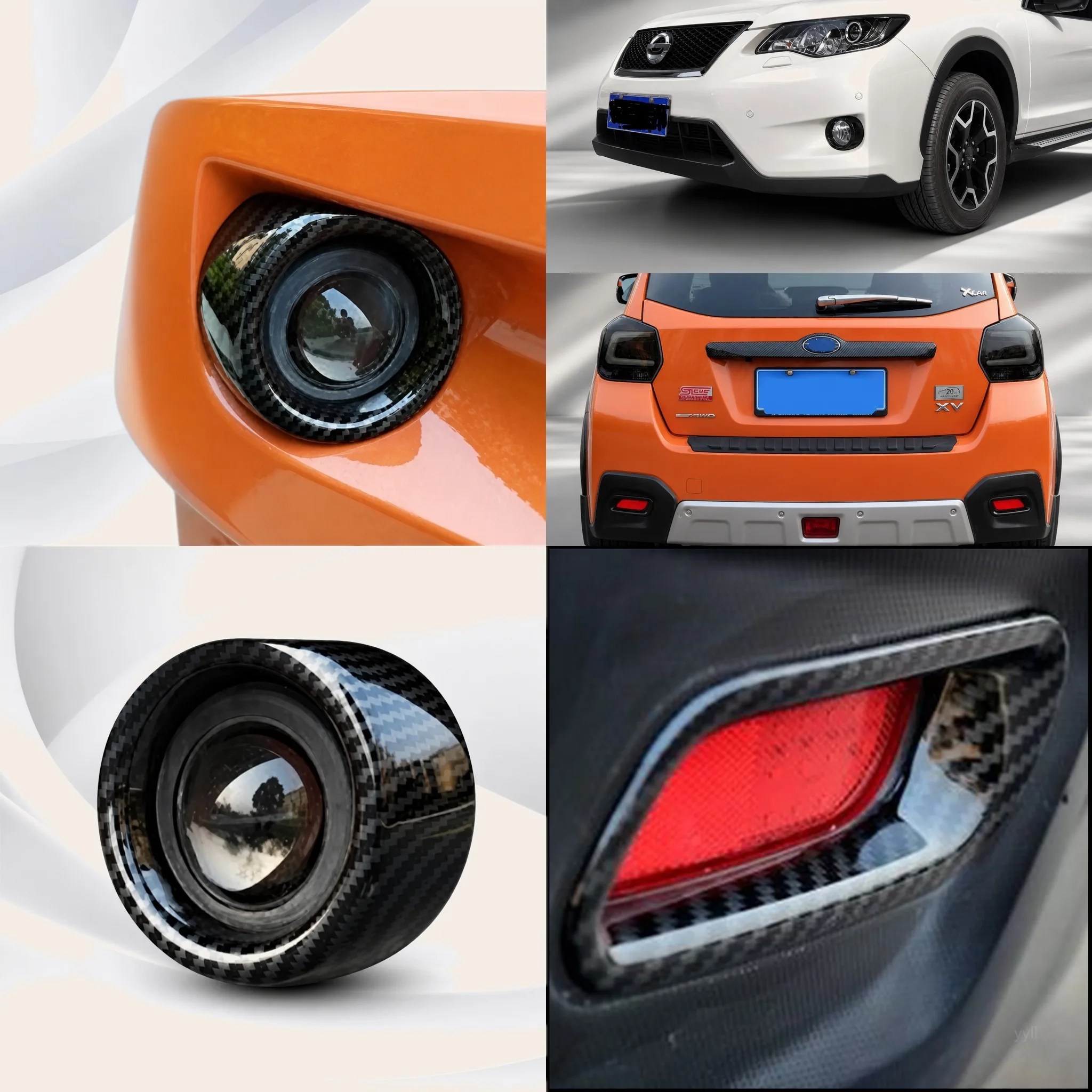 

Car Styling For Subaru XV 2012-2015 Fog Lamp light Cover Sticker Trim Decorative Auto Parts Accessories
