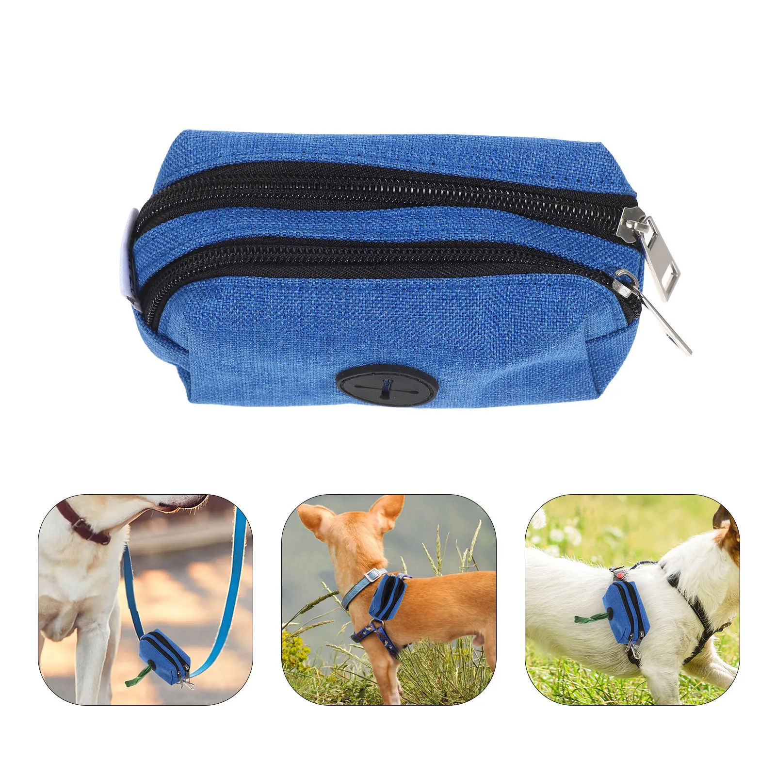 

Dog Poop Bag Holder Compact Portable Oxford Cloth Travel Waste Bag Dispenser Carabiner Clip Dog Walking Organizer Lightweight