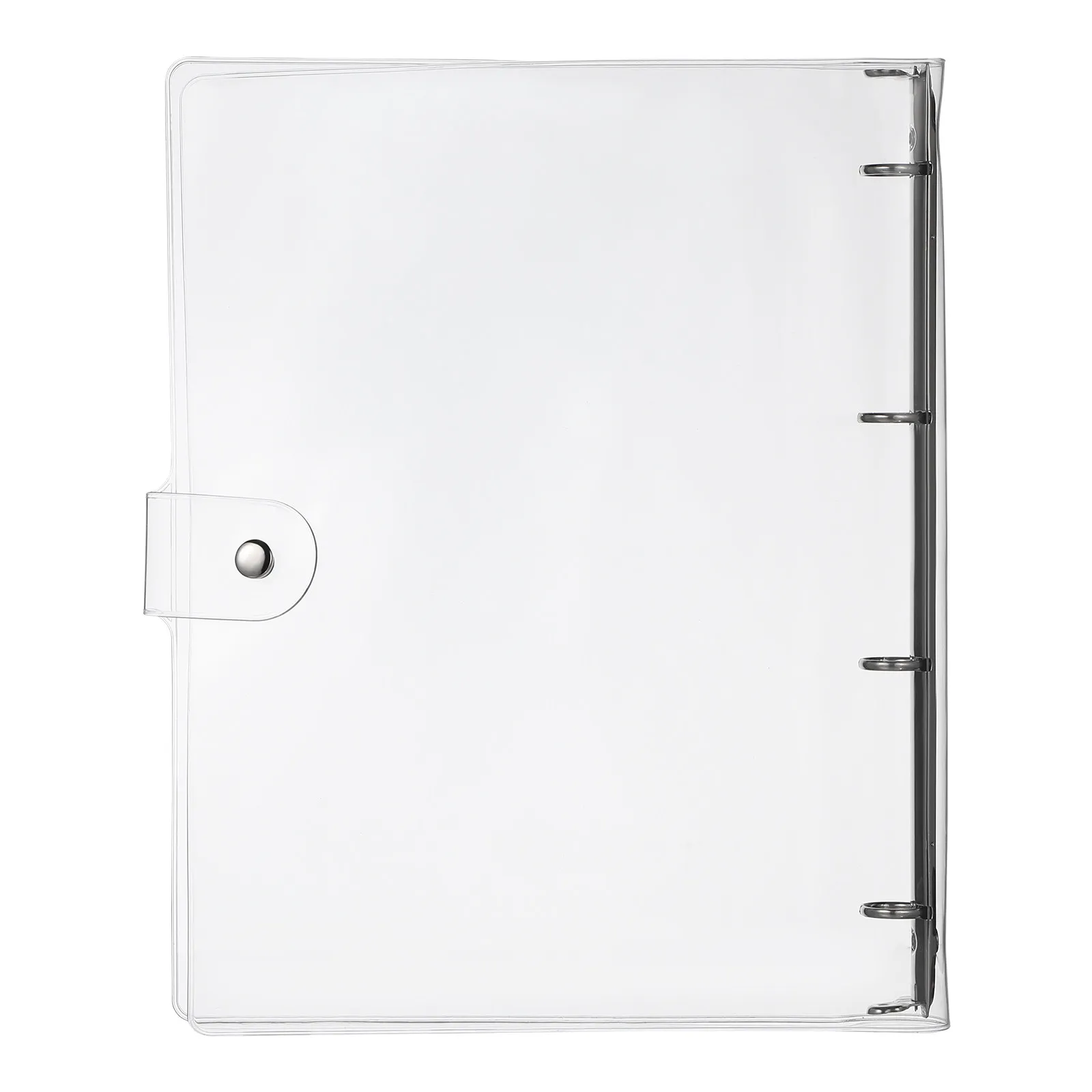 Picture 5: Plastic Transparent Binder Notebook Shell A4 Loose-Leaf Scrapbook Cover Office School Supplies Planner Journal Notepad Case