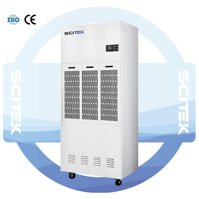 10L/h LED Industrial Dehumidifier Auto Defrost Air Dryer Moisture Absorber Machine OEM 5%RH Precision