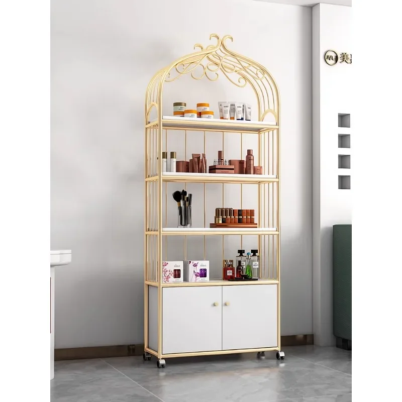 Nordic nail salon nail polish rack display rack cosmetics shelf display rack beauty salon product display cabinet