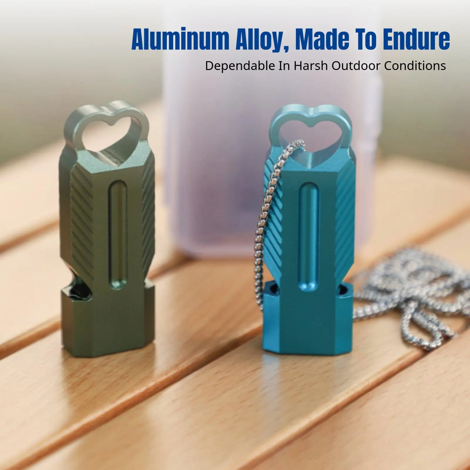 

Outdoor Survival Whistle, Double Tube Aluminum Alloy, Emergency Camping, Dual Hole, Loud Sound, Portable Tool