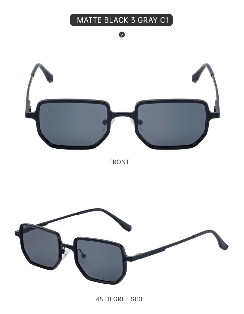 Kleine Rechteckige Steampunk-Sonnenbrille für Herren 2026 Luxusmarke Klassische Quadratische Punk-Sonnenbrille für Männer Vintage-Brillen UV400 – Detail 15