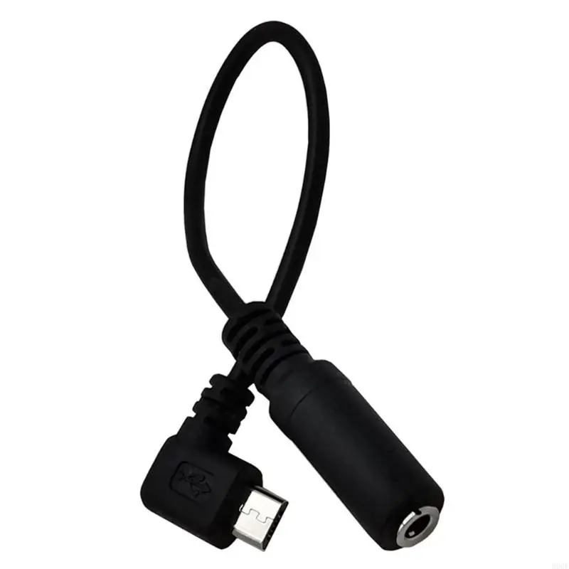 

900F Black Micro USB Male to 3.5mm Headphone Earphone Adapter Socket Wire Cable Converter Line Wide Application