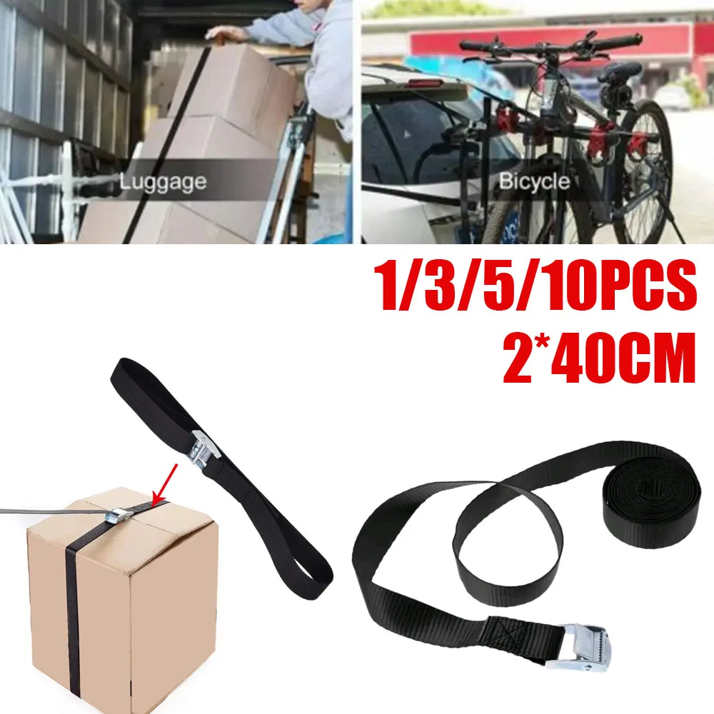 

1/3/5/10pcs Car Heavy-duty Luggage Fixing Belt Cargo Tension Rope Strong Tie Quick Release Lashing Ratchet Straps Accessories