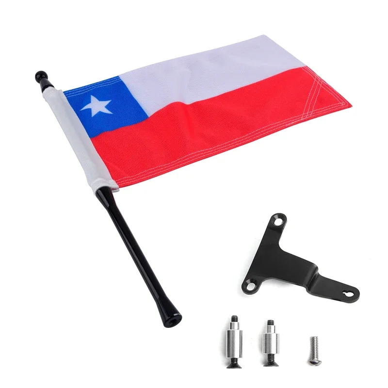 Panical - Gold Wing GL1800 Motorcycle Flag Group Chile Flagpole Kit for Honda Motorcycle Trunk tools Bracket  Flagpole Moto Tour