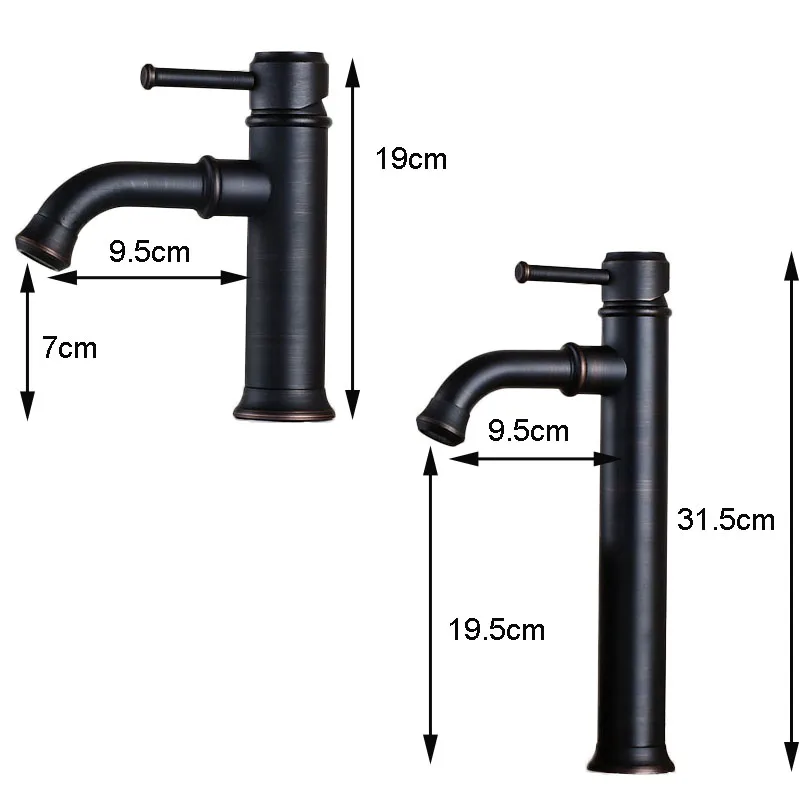 

Vidric Deck Mounted Oil Rubbed Bronze Bathroom Sink Taps With Hot And Cold Water Single Lever Lavatory Sink Mixer Faucet