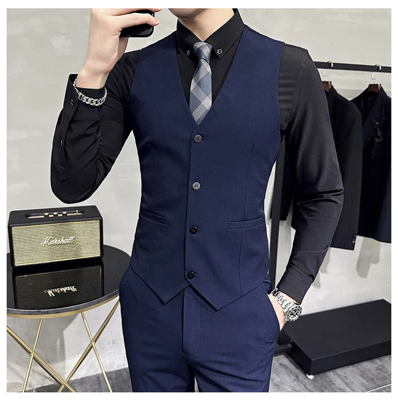 G498110 slim fit suit vest suit men wedding groomsmen dress