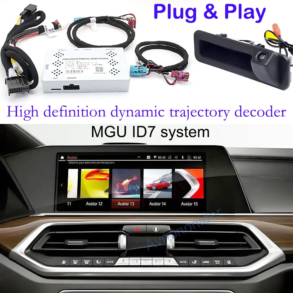 Parkplatz Kamera Für BMW 2 3 5 Serie X3 G01 G20 G21 G28 G38 F44 2020-2022 12,3-zoll OEM bildschirm MGU ID7 HD Reverse Backup Kamera