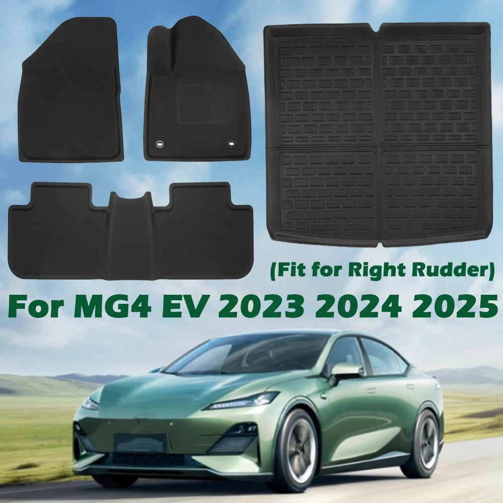 

XPE Floor Mats For MG4 EV Mulan EH32 2023 2024 2025, All Weather Anti-Slip Rear Trunk Pad Anti Dirty Pads(Fit for Right Rudder)