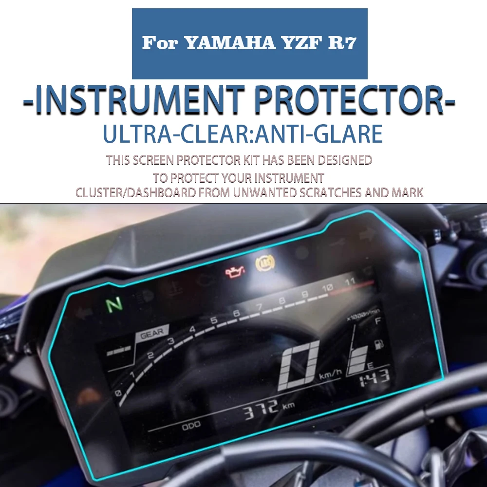 

For YAMAHA YZF R7 YZF-R7 R7 2021 2022 2023 Motorcycle Instrument Dashboard Cluster Scratch Protection Film Screen Protector