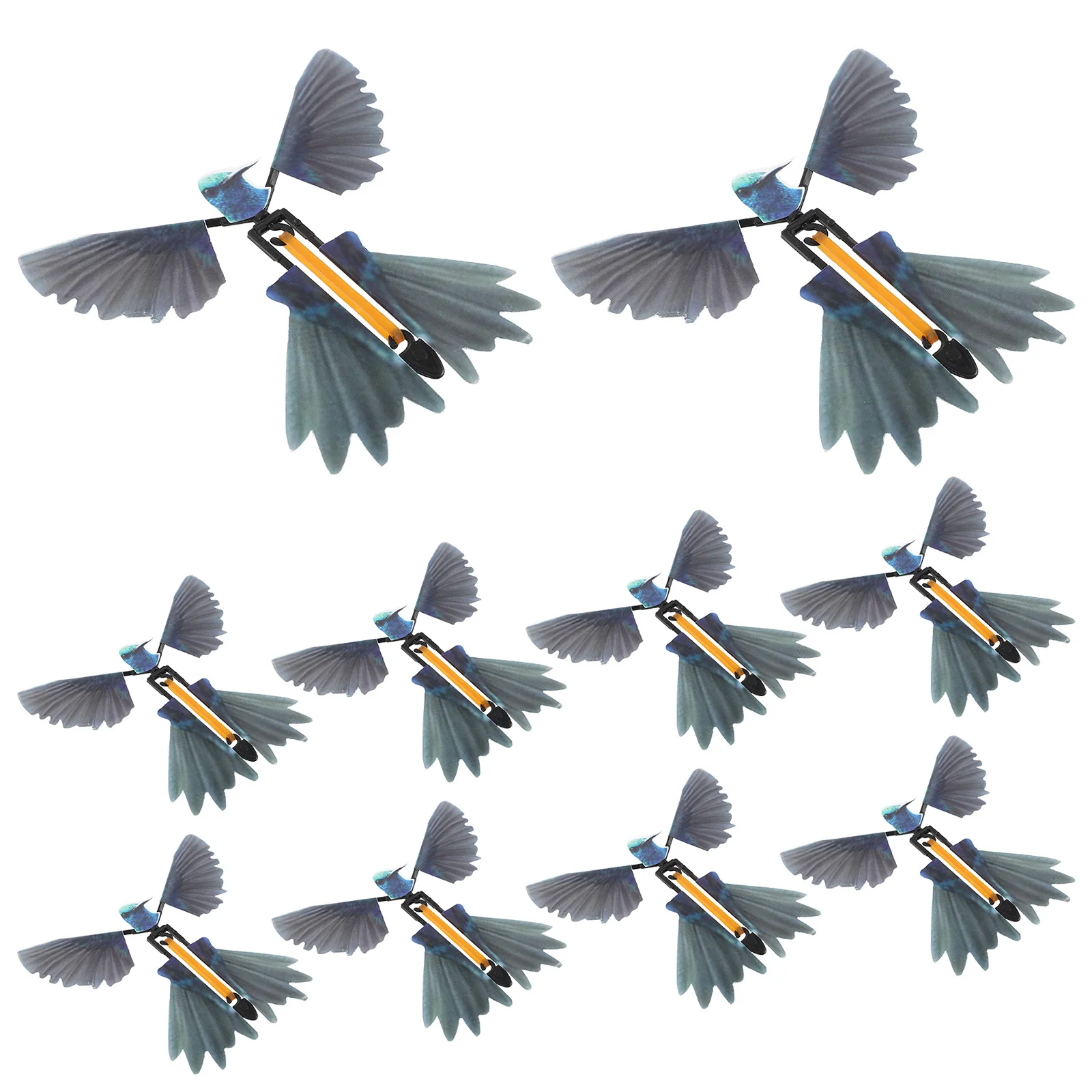 10 stks Kolibrie Truc Wind Up Vliegen Voor Kinderen Volwassenen Grappige Clockwork Vliegende Vogels Prank Party Favor Gift