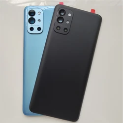 New Back Cover For Oneplus 9R 1+ 9R Rear Glass Battery Housing Door Case Panel Repair For One Plus 9R With Camera Lens