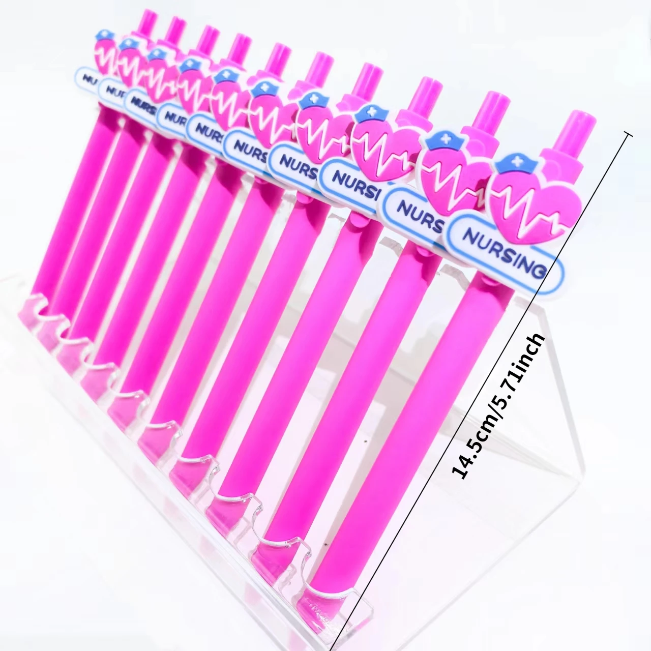 10PCS Doctor's Pens in Pink Series, Medical Neutral Pens, Solid Color Medical Nursing Day Series, Random Style Ballpoint Pens.