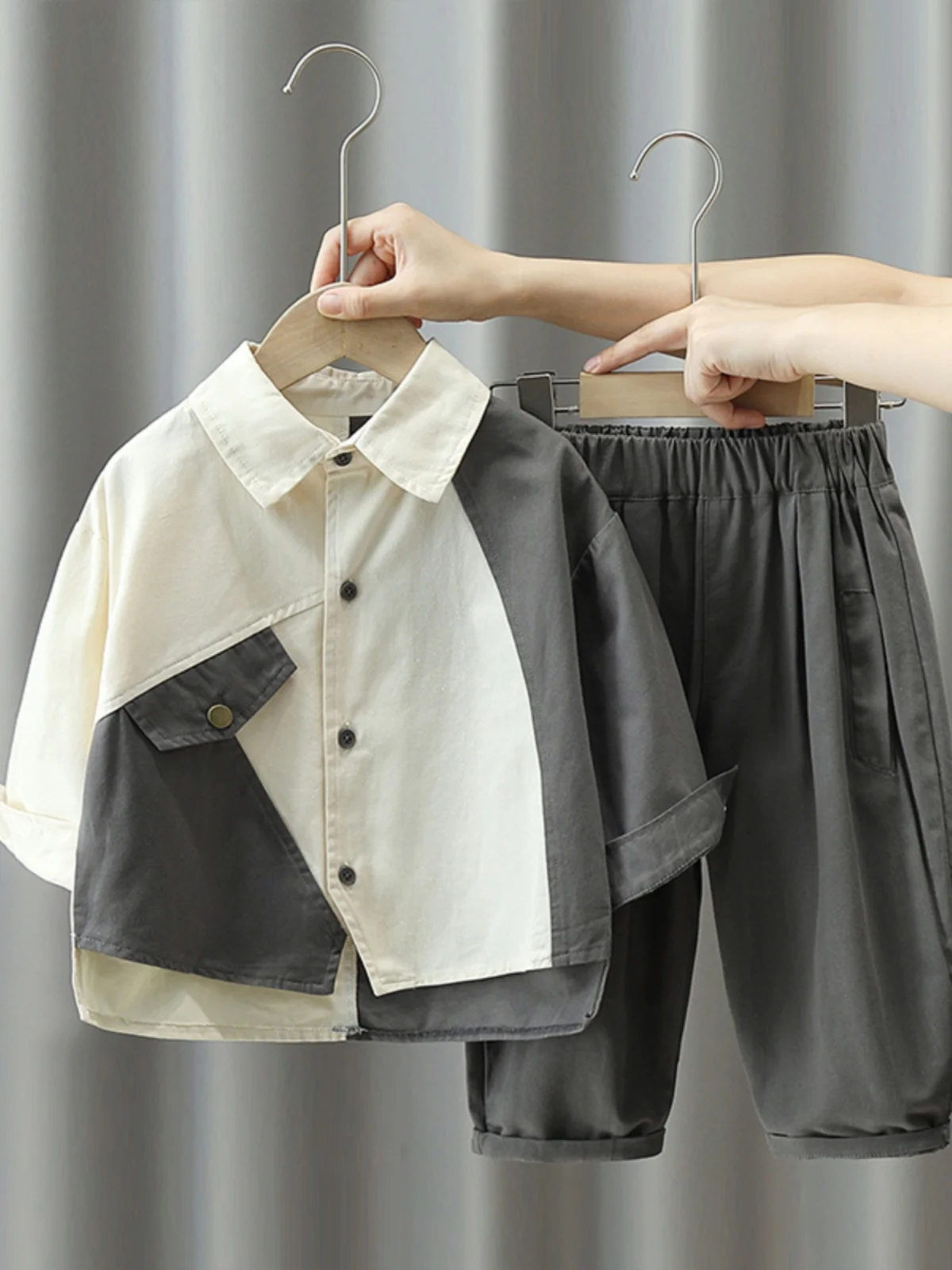 set-primaverile-alla-moda-per-ragazzi-camicia-a-maniche-lunghe-e-pantaloni-in-cotone-stile-casual-e-trendy