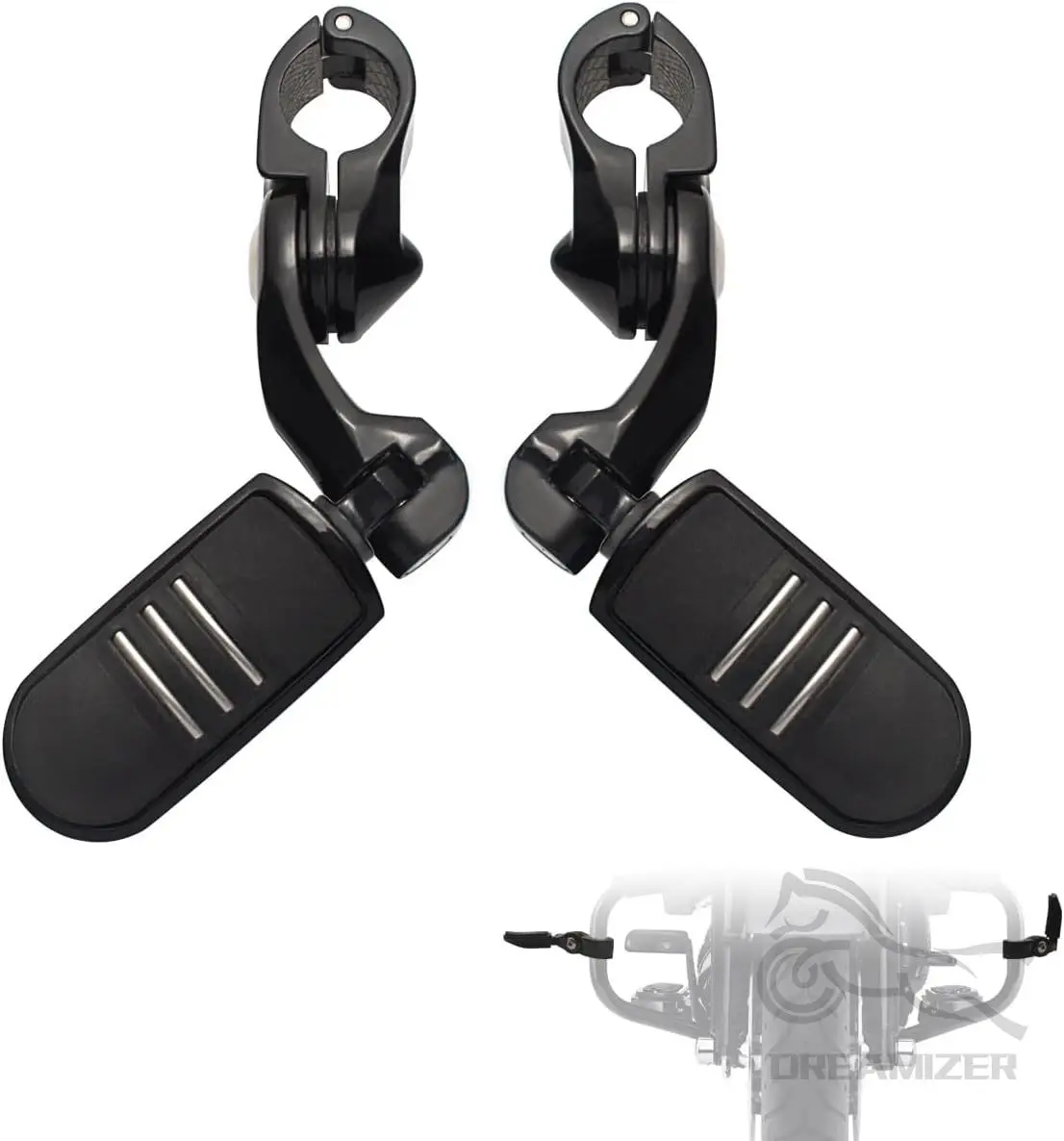 

1.25" Motorcycle Highway Pegs Adjustable Highway Foot Pegs Footrest Short Angled Fit For Softail Sportster Electra Road Glide