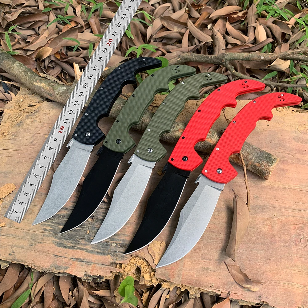 Cold Large Folding Tactical Knife AUS10A Steel Outdoor Military Tactical Combat Knives for Men Professional Hunting knife EDC